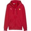 PUMA Giacca in Pile con Cappuccio Scuderia Ferrari Sportswear da Uomo L, Rosso Corsa Red