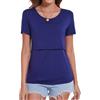 Sosolism T-Shirt Essenziale da Allattamento Estate Maniche Corte Maglietta Morbida per Poppata per Donne