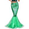 Doomiva Gonna da sirena da donna, elegante, per cosplay, costume da sirena, Halloween, carnevale, gonna, costume da palcoscenico, Z verde., S