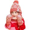 DORRISO Bambini Ragazzi Cappello Sciarpe Guanti Set Ragazze Cappello Autunno Invernale Primavera Cappelli Caldo Carina Piccolo Volpe Beanie Berretto Bambino Infantili del Cappello 1-6 Anni