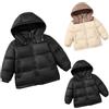 Generic Piumino invernale per ragazzi caldo e pesante con cappuccio giacca parka per bambini antivento spessa zip up casual scuola giacche trapuntate capispalla tuta da neve con tasca, Nero-2, 13-14 Years