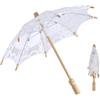 Tissting Ombrello in Pizzo Bianco, Pizzos da Sposa Parasole Ornato Vintage Ombrellos per Feste Nuziali Fotografia Scena Puntelli Party Decor