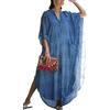 L-Peach Cardigan Lungo da Donna Camicia da Notte Oversize Homewear Maxi Kimono Pareo Sarong Copricostume da Spiaggia