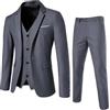 Generico Abito Elegante Uomo Smoking Slim Fit Completo Elegante Abito Cerimonia Tailleur Business Taglie Forti 3 Pezzi da Sposo Curvy Matrimonio Vestiti Cotone Moderni Comode