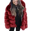 MaNMaNing Giubbotto Donna Invernale Pelliccia Sintetica Capispalla Con Cappuccio Caldo Visone Giacca Da Donna Giacca Da Donna In Finta Spessa Invernale Termico Parka Cappotti Giacche