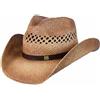 Conner Hats Conner Cappello Western Route 66 Donna/Uomo - Estivo Cappelli di Paglia Rodeo con Fascia in Pelle Estate Primavera/Estate