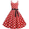 Bauzuoyo Rockabilly, abito da donna vintage anni '50, senza maniche, a pois, stile coctail, alla moda degli anni '60, con spalline sottili, tunica, per feste, balli, costumi di carnevale, M