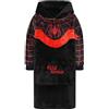 Marvel Miles Morales Spider-Man Coperta con Cappuccio Oversize Indossabile, Nero , 7-8 Anni