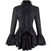 Generico Cosplay Costume da Pirata Camicetta da Donna Gotica Rinascimentale,Costume da Camicia Medievale retrò,Cappotto con Pizzo,Uniforme,Moda