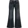 Black Premium by EMP Donna Jeans Neri con Cerniera Nascosta
