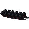 Lonsdale 12 Paia Calze Sneaker Lavoro Lunghezza Caviglia - Rinforzo Punta Tallone - Spugna Cotone (Nero, 43-46)