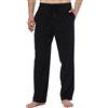 HomyComy Pantaloni Pigiama Uomo 100% Cotone Leggero Abbigliamento da Notte Pantaloni del Pigiama Sciolti a Quadri da Uomo con Coulisse e Tasca