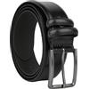 No Limits Cintura Uomo In Vera Pelle, Made in Italy, Classica Senza Cuciture e Accorciabile, Fibbia in Metallo Nickel Free, Alta 3,5 cm Con Scatola