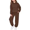 Generisch Pantaloni da jogging da bambina, a maniche lunghe, con abbigliamento casual, in due pezzi, morbidi, comodi, sportivi, per bambini, abbigliamento da gioco