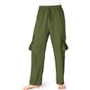 PANASIAM Pantaloni cargo | Comodi pantaloni estivi da uomo con 4 pratiche tasche | Pantaloni in tessuto in cotone | Unisex, Verde oliva, XL