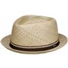 LIPODO Bemiro Cappello Player Paglia con Fascia Tessuto Prodotto in Italia Unisex Primavera Estate