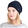 CHARM 100% Seta Beanie Berretto Naturale Chemio, Marino