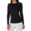 TCA SuperThermal Maglia Termica Donna Sportiva - Maglietta Manica Lunga Invernale - Magliette Termiche - Maglie Invernali - Intimo Termico Tecnico Sci - Maglia Intima Quickdry - Nero, XXL