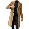 Generico Uomo Casual Slim Fit Cappotto di Lana Giacca Lunga Collo Tacca Trench Monopetto Cappotto Inverno Caldo Capispalla,Moda