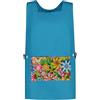 Siry Work Grembiule Donna in microfibra di poliestere, Regolabile in Vita con Due Bottoni, ampia tasca centrale per Scuola Infanzia, Cucina, Estetista, Taglia Unica, Made in Italy, Art. Mimosa (F55-azzurro)