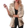 Generico Giacca da Donna con Paillettes da Discoteca, Giacca con Glitter Luccicanti per Autunno per Capodanno Sera Cerimonia Cocktail Moda