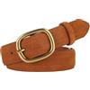 Generic Moda Pelle Scamosciata Pelle Bovina Cinture Delle Donne Del Cuoio Genuino 2.8cm Largo Cintura Fibbia In Metallo Cintura Delle Donne Abbinato