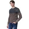 Koroshi Maglione Ocra da Uomo in Tricot con Girocollo e Maniche Lunghe. 100% cotone, morbido, traspirante e versatile., giallo, M