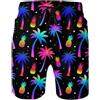 TUONROAD Pantaloncini da Bagno Uomo con Stampa 3D Hawaiana Neon Divertente, ad Asciugatura Rapida, Shorts da Mare per Vacanze e Tempo Libero con Coulisse, Taglia M