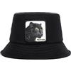 Goorin Bros. The Farm, cappello a secchiello in misto lana,, Nero (Panther Heat), Large-X-Large