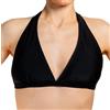 Aquarti Bikini Top Donna - Reggiseno da Bagno Comodo, Coppe A-D, Vari Colori e allacciature, Stile Senza Tempo, Design 041 - Tie-on/Nero, 40 Cup C