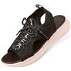 Sobzia Scarpe Ortopediche Donna,Sandali Donna Estive Ortopedici con Zeppa Comodi Eleganti Sandalo Mesh Antiscivolo Lavabili Scarpe Estivo Morbida Punta Aperta Ciabatte Ortopediche Leggero Sportivi Nero 38