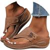Generico Sandali Donna Eleganti, Ciabatte Donna Estive Ortopediche con Zeppa Eleganti Comode Sandali Spiaggia Piscina Leggere Supporto Arco Plantare Flip Flop Doccia Mare Pantofole Antiscivolo Gomma Suole