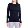 TCA SuperThermal Maglia Termica Donna Sportiva - Maglietta Manica Lunga Invernale - Magliette Termiche - Maglie Invernali - Intimo Termico Tecnico Sci - Maglia Intima Quickdry - Nero (Mimetico), S