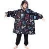 Delanhon Youtuber Gamer Merch - Coperta con cappuccio oversize in pile per bambini, ragazzi e ragazze, indossabile, calda, per adolescenti e bambini