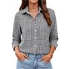 Rapbin Camicetta da donna a maniche lunghe a 3/4, scollo a V, elegante | Camicia casual a maniche lunghe, casual, da lavoro, a tunica