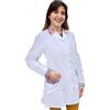 Peter's abiti da lavoro Camice da Lavoro Donna,Casacca da Lavoro,Manica Lunga, Stile Casual,Casacca Estetista,maestra Asilo (Smile Bianco, L)