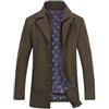 YOUTHUP Cappotto Uomo Lana Corto con Gilet Invernale Stile Trench | Completo in lana caldo e antivento, design trench moderno, ideale per la stagione invernale