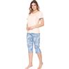 e.Femme Pigiama da Donna Marion 310, a Maniche Corte, in 50% Cotone e 50% Modal, Salmone/Stampa, 46