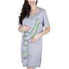 Mija Arts Mija - Camicia da Notte 2 in 1 Cotone Premaman/Allattamento/Allattamento al Seno 2050 (IT 48, Verde)
