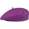 Barascon Basco Femminile Cachemire - Taglia Unica (ca. 55-60 cm) - Made in EU - Basco da Donna in Lana, Diversi Colori - Berretto alla Francese - Autunno/Inverno Lilla Taglia Unica