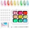 MAGIC ARMOR Set di smalti in gel per pittura con sfumature, 9 colori, per lampada UV o LED