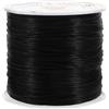 GANAZONO Filo Elastico Invisibile per Extension Chioma 06 MM Nero Corda Elastica per Acconciature e Perline Fai da Te Filo Resistente e Regolabile per Parrucche e Trecce Rotolo Unico