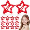 SHERCHPRY Kawaii - Fermaglio per capelli a forma di stella, 40 pezzi, clip per capelli, clip per capelli, clip per tiara, piccoli fermagli per capelli, in metallo rosso
