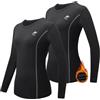 MEETWEE Maglia Termica Donna, Maglia a Manica Lunga Compression Maglietta Biancheria Intima Sport T-Shirt Baselayer da Corsa Ciclismo Fitness
