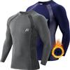 MEETWEE Maglia Termica Uomo, Maglia a Manica Lunga Compression Maglietta Biancheria Intima Sport T-Shirt Baselayer da Corsa Ciclismo Fitness