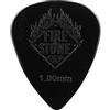 GEWA Fire Stone Plettro, Plectrum/Pick Nylon, Forma 351, Superfice Relief, 1.00 mm, Nero, 12 Pezzi