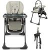 KinderKraft - Kinderkraft Seggiolone da pappa 2in1 TUMMIE Grigio