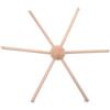 ELAYARD Supporto Culla Uncinetto, Kit Mobile Fai da Te in Legno e Metallo 6 Bracci, Struttura Stabile per Decorazioni da Appendere e Giostrina Culla