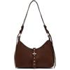 MISAKO Belly borsa a tracolla piccola effetto camoscio Donna - Belly Marrone 19x9x24cm