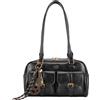 Generic Borsa a tracolla, 28 x 10 x 18 cm, in pelle PU, retrò, leggera, con tasche multiple, organizer per esterni, tempo libero, viaggi, vacanze